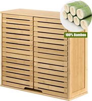 HYNAWIN Bamboo 2 Tier Bathroom Wall Cabinet