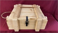 Wooden box with lock