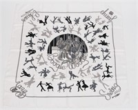 Hermes, "Boogie Woogie" Silk Scarf in White