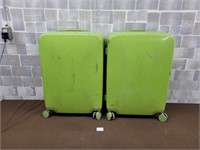 2 Suit cases large hard shell with charging ports