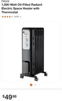 Radiant Electric Heater (Open Box, Powers On)