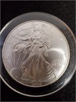2008 1oz Fine Silver Dollar Liberty Coin Encased
