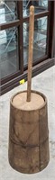 Wooden butter churn