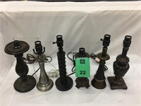 Lot of 6 Small Table lamps