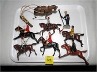 6-Metal Horses & Soldier