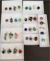 Lot of Cool Fashion Pendants. Glass, Agates & More