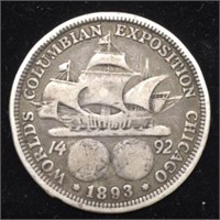 Rare Silver 1893 Columbian Half Dollar