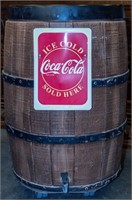 Store Cold Display Barrel W/ Coca Cola Sign