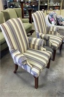 Pair Thomasville Upholstered Arm Chairs