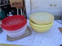 Vintage Tupperware and fish battter bowls