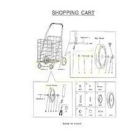 Edsal Wire Shopping Cart  Black