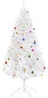 HOMCOM 6ft Artificial Christmas Tree  White
