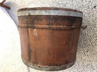 Vintage Wooden Bucket with Handles