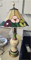 Lamp with Slag Glass Shade