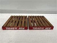 2 x TOOHEYS NEW Timber Beer Coasters Pallets