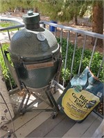 Big Green BBQ With Bag Of Charcoal