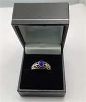 Silver ring w/stones- 2.48 grams