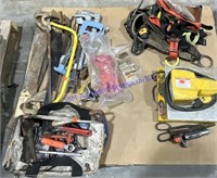 Assorted tools, assorted, saws, safety straps, hyd