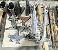 Assorted clamps, boots, and miscellaneous