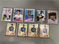(9) Rookie Cards- Clemens, Strawberry, Gooden,