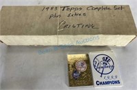 1983 tops complete set 1999 Yankee championship