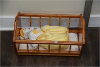 BABY TOY CRIB WITH DOLL