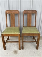 Two Vintage Dining Chairs