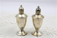 STERLING SILVER WEIGHTED SALT & PEPPER SHAKERS
