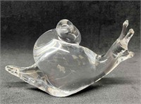 Clear Glass Snail Figurine