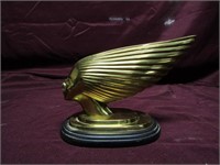 Art Deco brass Spirit of the wind hood ornament.