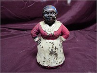 Black Americana Mammy cast iron door stop.