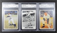 (3) TCMA  ALL TIME GREAT GRADED BASEBALL CARDS