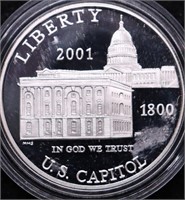 PROOF US CAPITOL SILVER DOLLAR