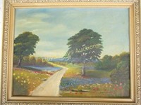 SW Williams Original Bluebonnet Oil Painting