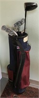 Golf bag with Dunlop Neutron clubs