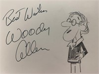 Woody Allen signed self portrait. GFA Authenticate