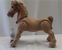 Vintage Marx plastic toy horse with wheels