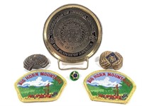 Boy Scouts BSA Neckerchief Slides, Pin, Coaster +