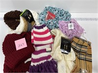 NWT Ladies Knit Scarves Hats