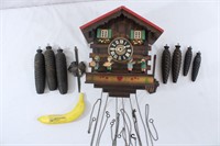 Vtg. Kunec German Cuckoo Clock + Parts