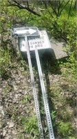 Signs with posts lot of 2