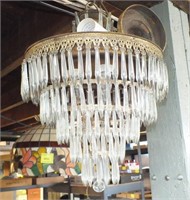 ANTIQUE CHANDELIER WITH PRISMS