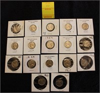 17 jefferson nickels 1946-1964 Missing 2 years
