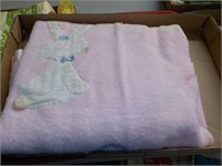Pink Applique Baby Blanket
