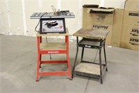 CHICAGO FORCE 10" TABLE SAW WITH SHOP TABLE, WORKS