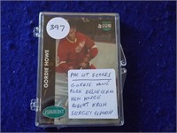 5 Parkhurst Hockey Cards-Gordie Howe, Ken Hodge