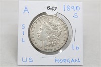 1890s Morgan Silver Dollar