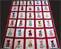 Antique Flour Sack Dutch Girl Quilt