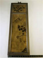Vintage Chinoiserie Painted Wall Art