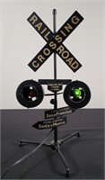 Railroad Crossing Signal Desk Lamp